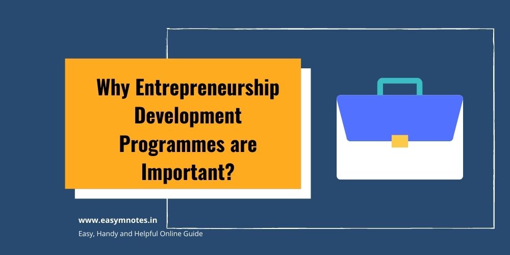 Why Entrepreneurship Development Programmes are Important