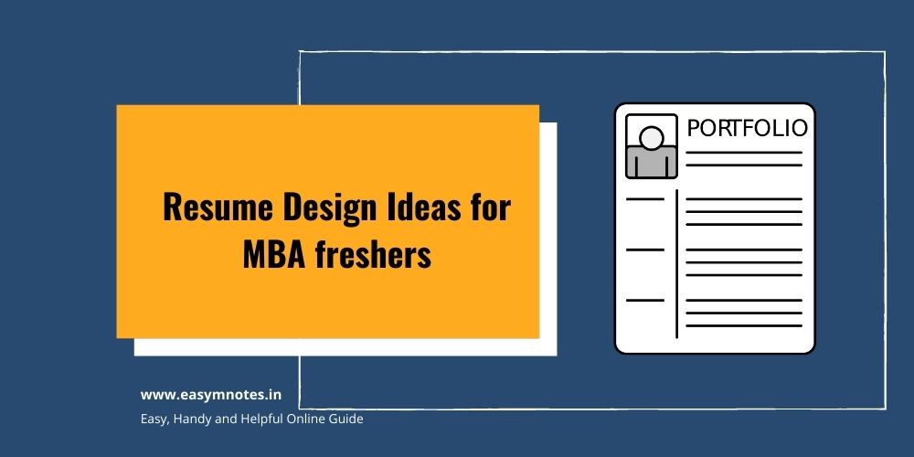 Resume Design Ideas for MBA fresher